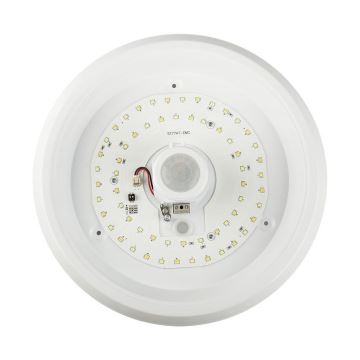 LED Плафон със сензор SAMSUNG CHIP LED/12W/230V 3000/4000/6000K Ø 29 см Iбял