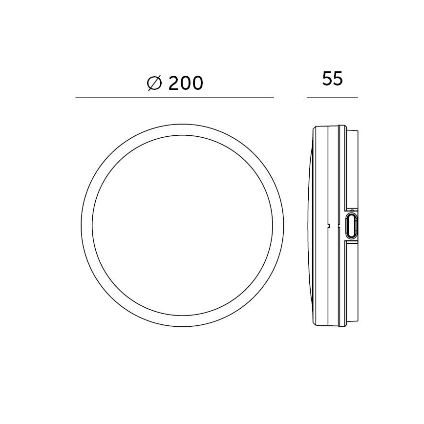 LED Плафон за баня LED/12W/230V 3000/4000/6500K IP65 Ø 20 см бял