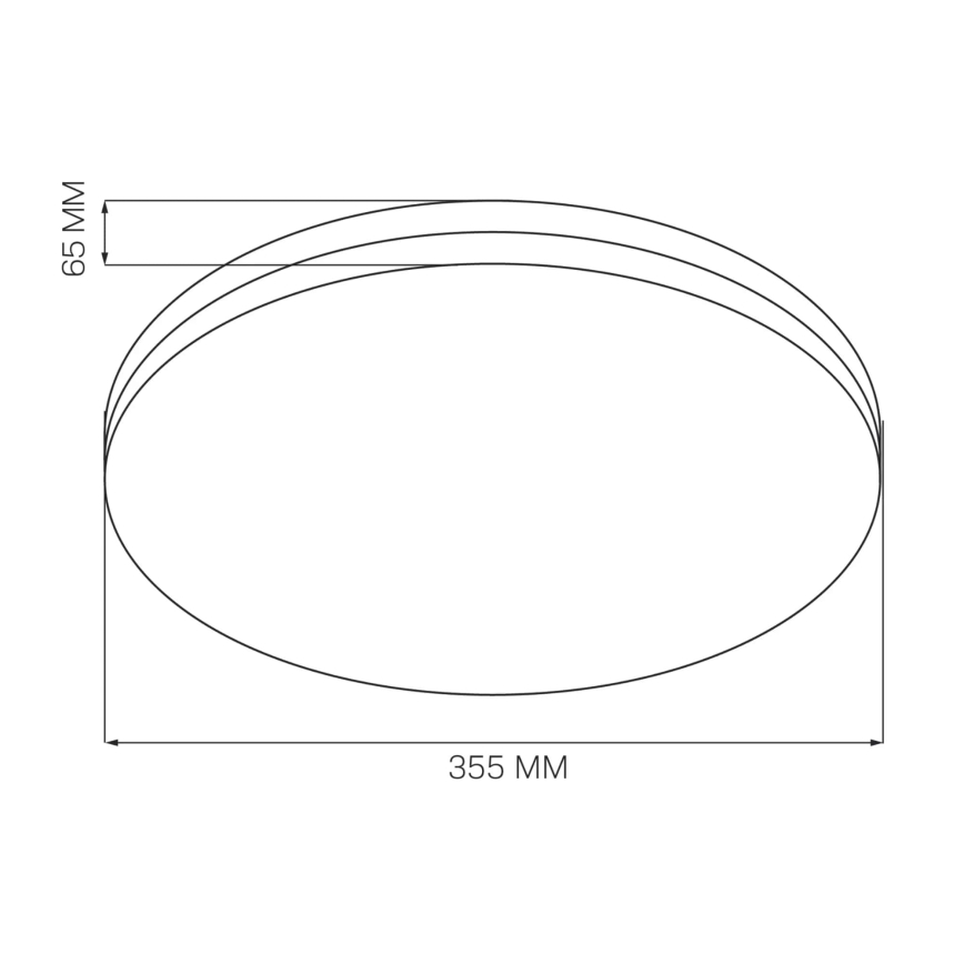 LED Плафон за баня MOON LED/18W/230V черен IP44