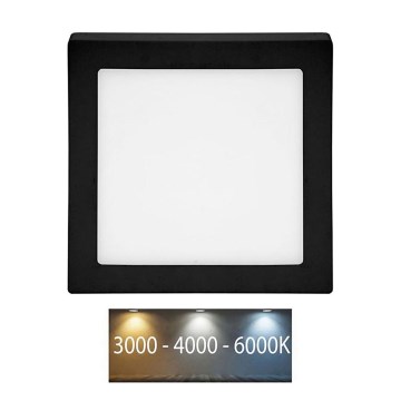 LED Плафон за баня RAFA LED/18W/230V 3000/4000/6000K 22x22 см IP44 черен