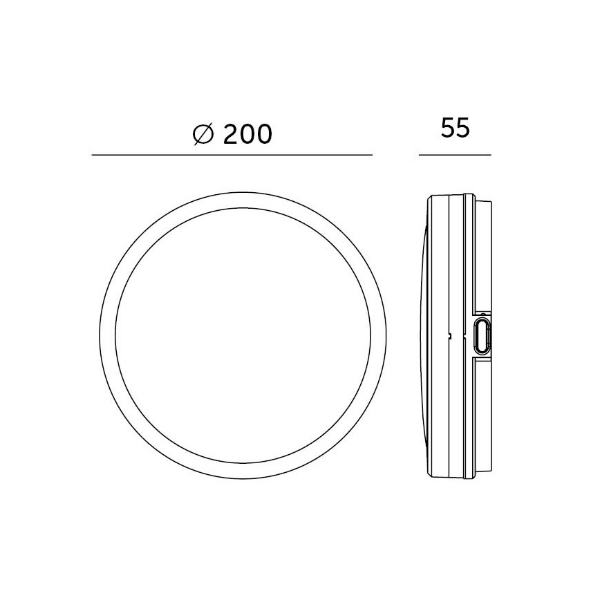 LED Плафон за баня със сензор LED/12W/230V 3000/4000/6500K IP65 Ø 20 см черен + дистанционно управление