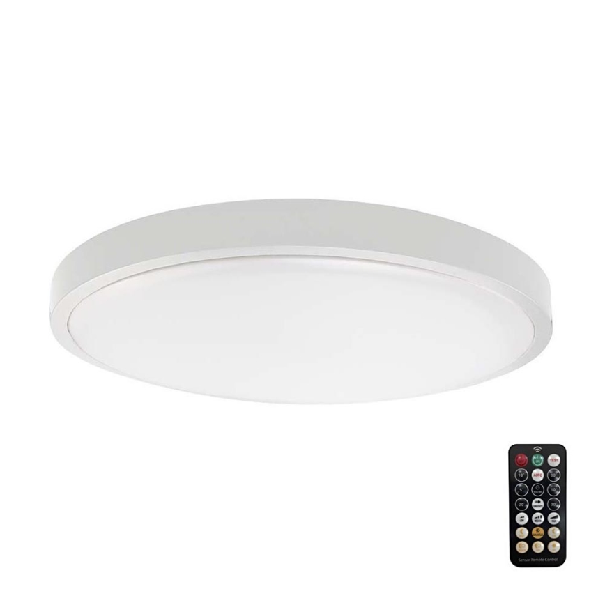 LED Плафон за баня със сензор LED/18W/230V IP44 4000K Ø 29 см бял + дистанционно управление