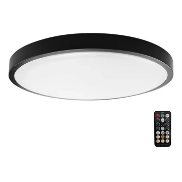 LED Плафон за баня със сензор LED/24W/230V 4000K IP44 черен + дистанционно управление