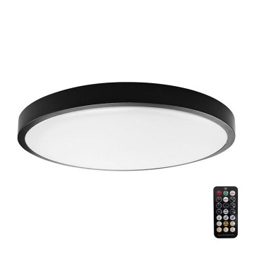 LED Плафон за баня със сензор SAMSUNG CHIP LED/18W/230V IP44 4000K Ø 29 см черен + дистанционно управление