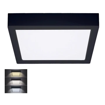 LED Плафониера LED/24W/230V 3000/4000/6000K черен ъглов