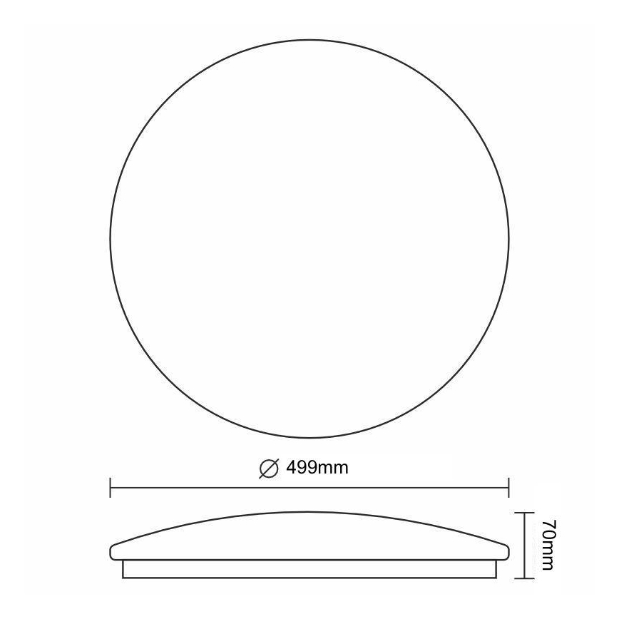 LED Димируем плафон OPAL LED/48W/230V 3000-6500K + дистанционно управление