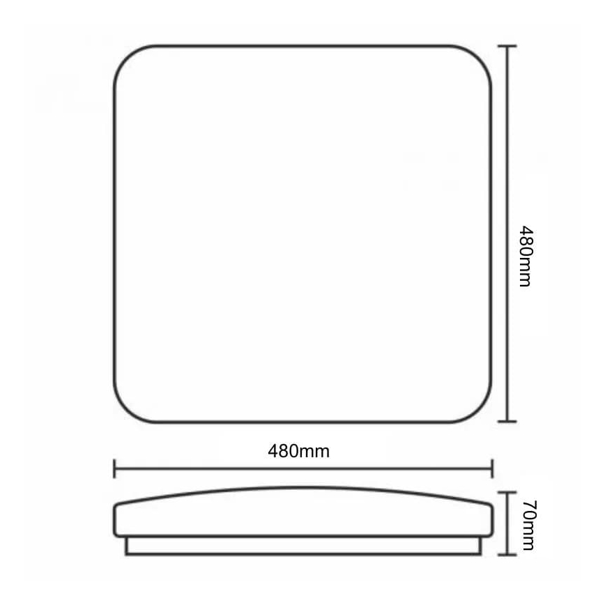 LED Димируем плафон OPAL LED/48W/230V 3000-6500K + дистанционно управление