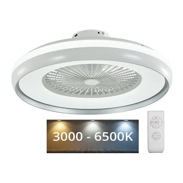 LED Плафониера с вентилатор LED/32W/230V 3000/4000/6500K сив + дистанционно управление