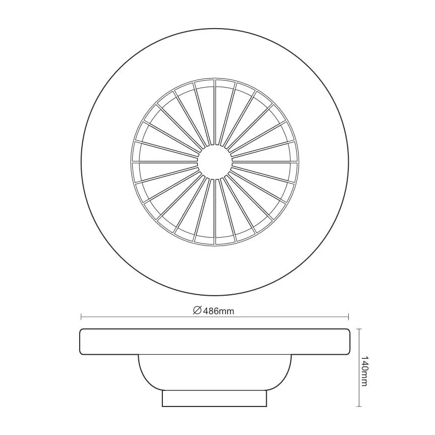 LED Димируем плафон с вентилатор OPAL LED/48W/230V 3000-6500K + дистанционно управление