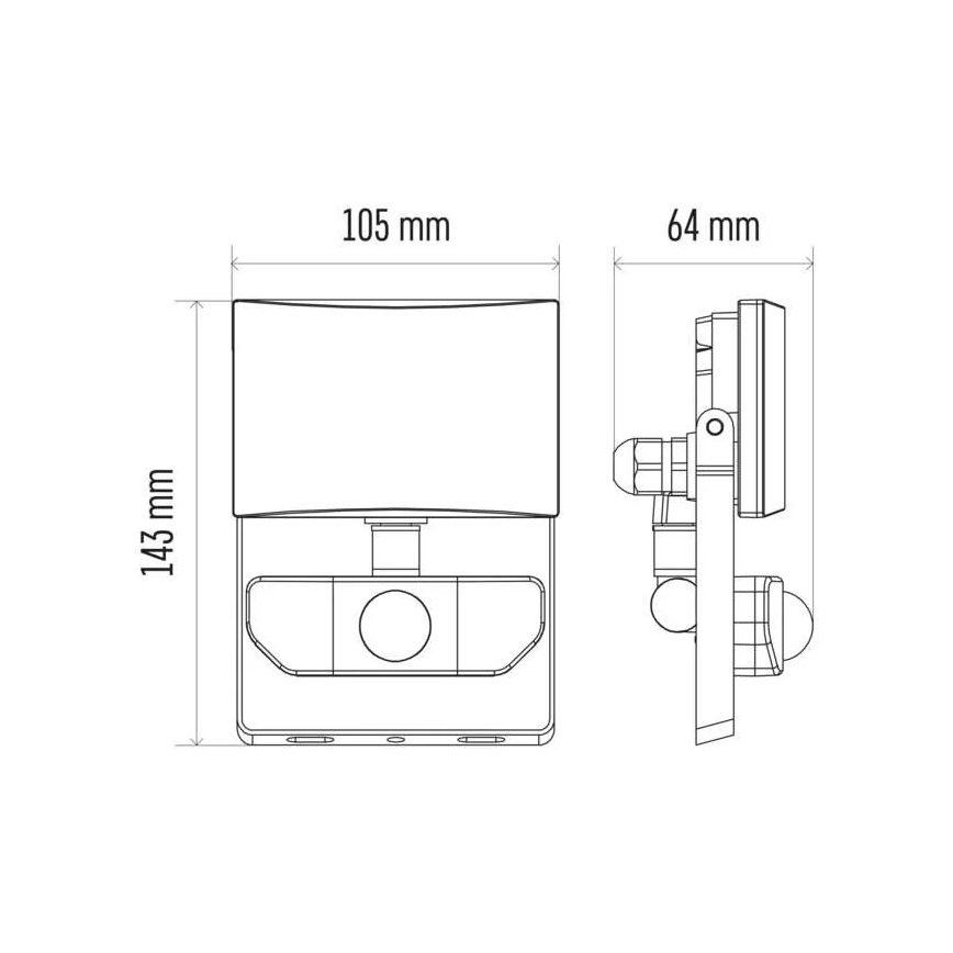 LED Прожектор със сензор LED/10,5W/230V IP54