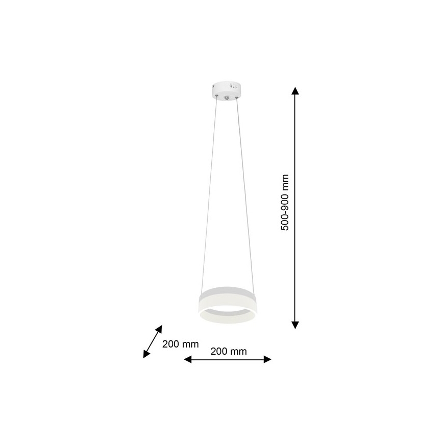 LED Полилей на верижка RING LED/12W/230V