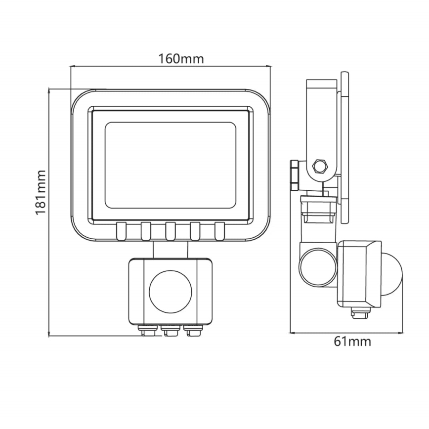 LED Рефлектор на сензор LED/30W/230V IP65