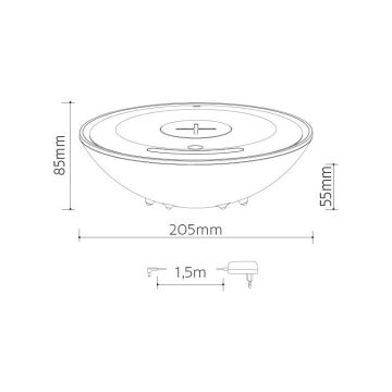 LED RGB Настолна лампа с безжично зарядно LED/10W/230V