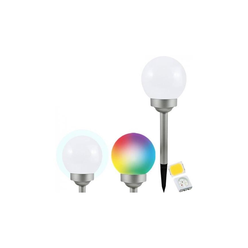 LED RGB Соларна лампа BALL LED/0,2W/AA 1,2V/600mAh IP44