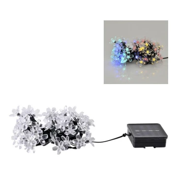 LED RGB Соларни лампички FLOWER 50xLED/1,2V IP44