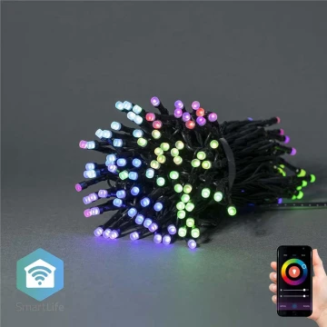 LED RGB Коледни лампички 168xLED/8 функции 23м IP44 Wi-Fi Tuya