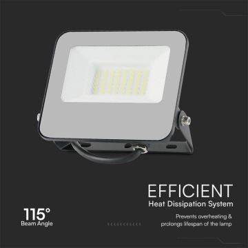 LED RGBW Димируем прожектор LED/30W/230V IP65 сив + дистанционно управление