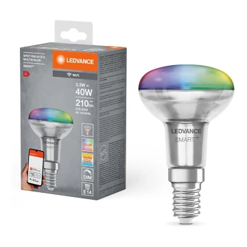 LED RGBW Димируем прожектор крушка SMART+ R50 E14/3,3W/230V 2700-6500K Wi-Fi - Ledvance