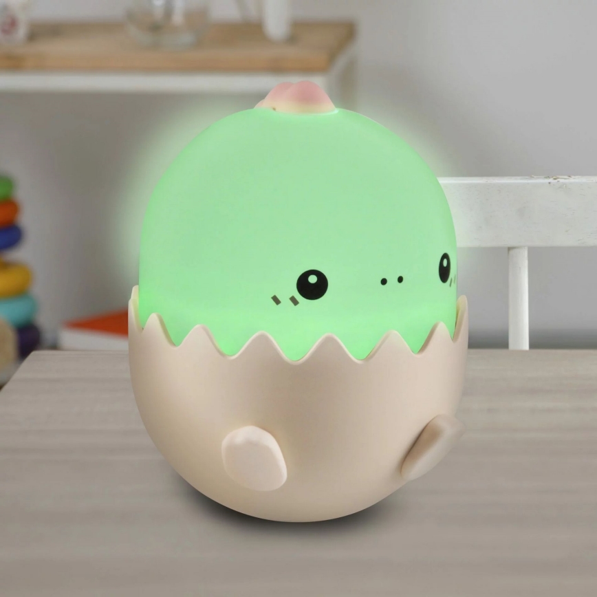 LED RGBW Димируема сензорна детска лампа BABY DINO LED/0,75W/5V 1200mAh розов