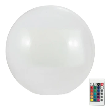 LED RGBW Соларна лампа BALL LED/1,2V Ø 30 см IP65 + дистанционно управление