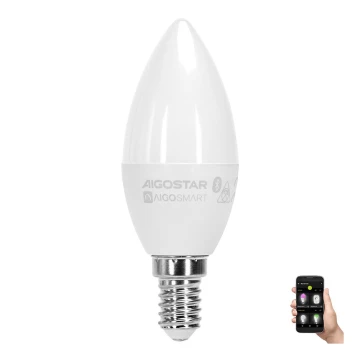 LED RGBW Крушка C37 E14/4,9W/230V 2700-6500K - Aigostar