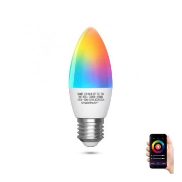 LED RGBW Крушка C37 E27/7W/230V 3000-6500K Wi-Fi - Aigostar