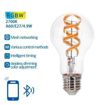 LED RGBW Крушка FILAMENT A60 E27/4,9W/230V 2700K - Aigostar