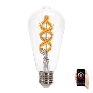 LED RGBW Крушка FILAMENT ST64 E27/4,9W/230V 2700-6500K - Aigostar