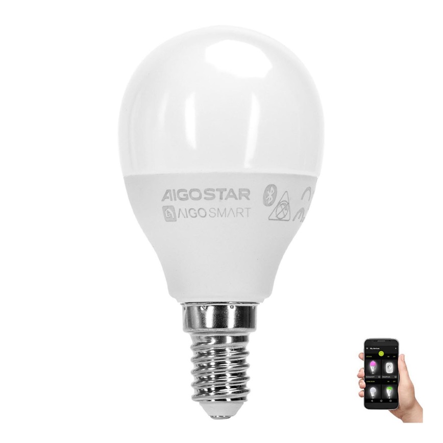 LED RGBW Крушка G45 E14/6,5W/230V 2700-6500K - Aigostar