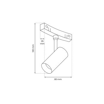 LED Спот за релсова система MAGNETIC TRACK LED/7W/48V 4000K черен