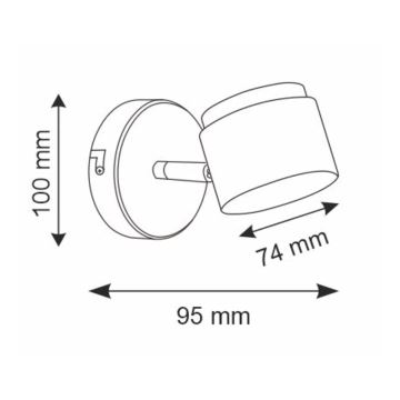 LED Стенен спот KUBIK LED/4,2W/230V бял