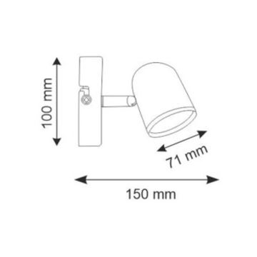 LED Стенен спот RAWI LED/4,2W/230V черен