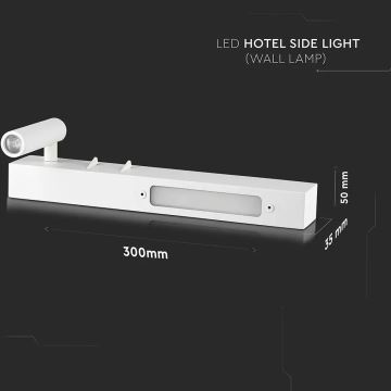 LED Стенна лампа 1xLED/3W/230V + 1xLED/6W
