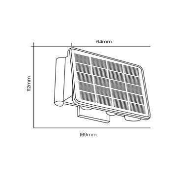 LED Соларен аплик ALF LED/4W/3,2V 3000K IP54 черен