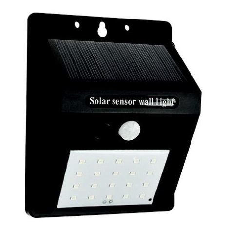 LED Соларен аплик със сензор LED/0,55W/3,7V 6500K IP65