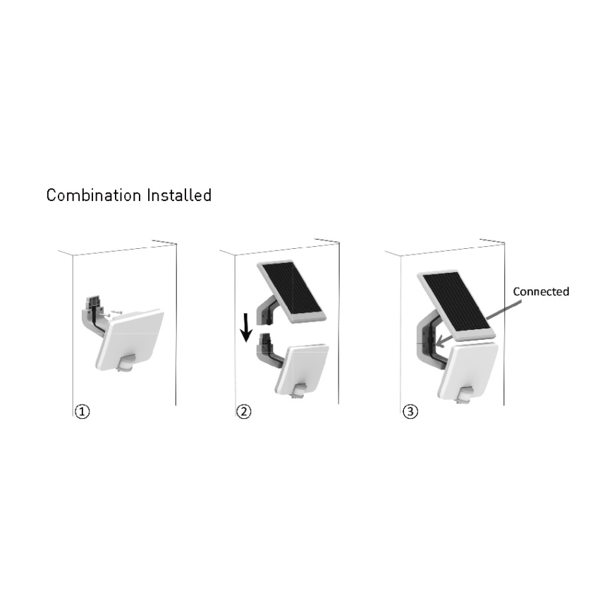 LED Соларен аплик със сензор LED/8W IP54