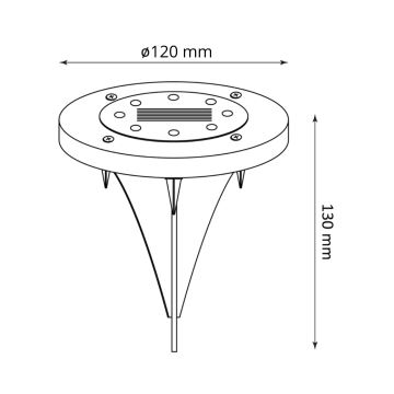 LED Соларна лампа SOL LED/1,2V IP44