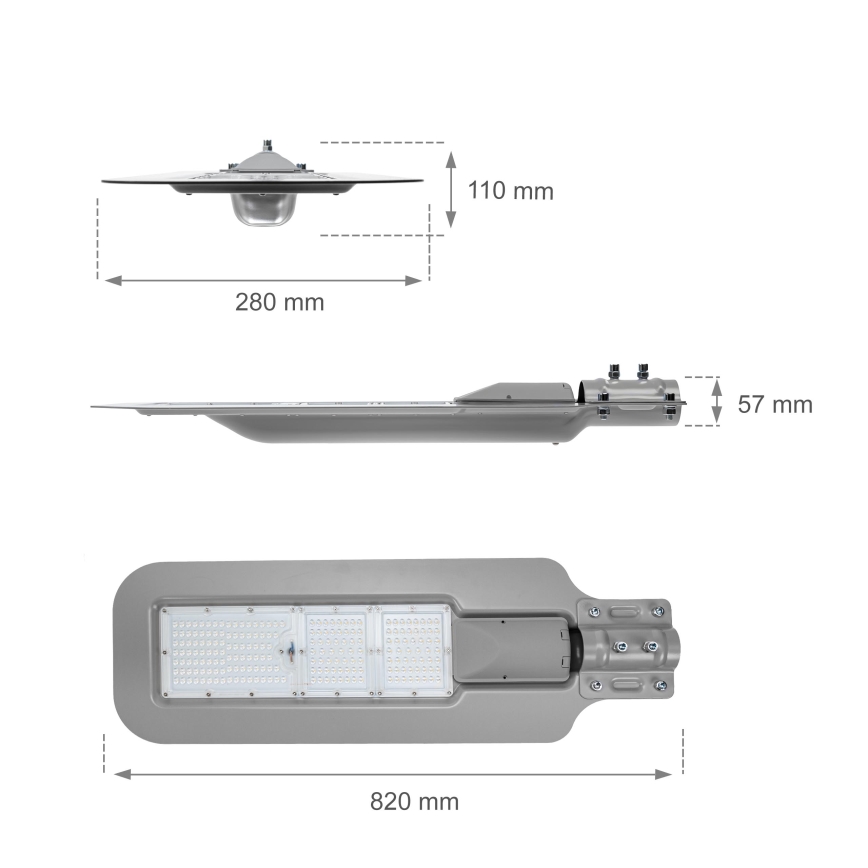 LED Улична лампа KLARK LED/200W/230V IP65 сива