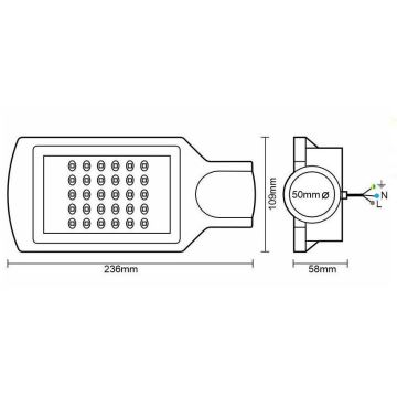 LED Улична лампа LED/30W/170-400V IP67