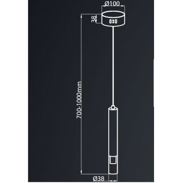 LED Висящ полилей ALBA 1xLED/5W/230V бял