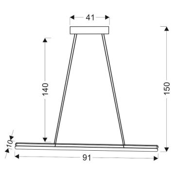 LED Висящ полилей COCONUT LED/28W/230V