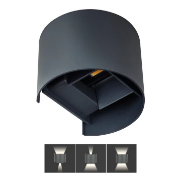 LED Външна, настенна лампа REKA LED/7W/230V IP54 черна