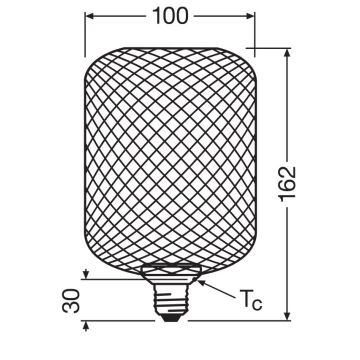 LED Крушка DECOR FLAT E27/3,5W/230V 2700K черен - Osram