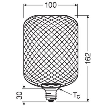 LED Крушка DECOR FLAT E27/3,5W/230V 2700K златист - Osram