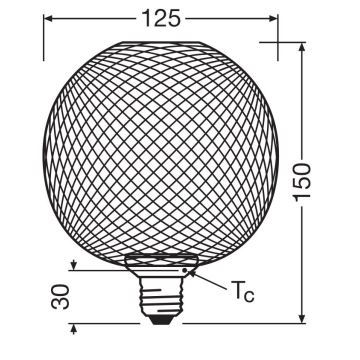 LED Крушка DECOR FLAT G125 E27/3,5W/230V 2700K златист - Osram