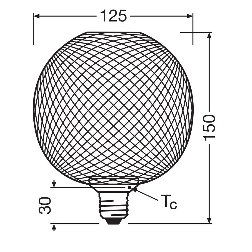 LED Крушка DECOR FLAT G125 E27/3,5W/230V 2700K златист - Osram