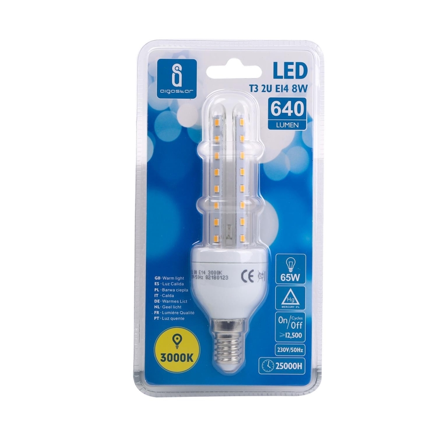 LED Крушка E14/8W/230V 3000K - Aigostar