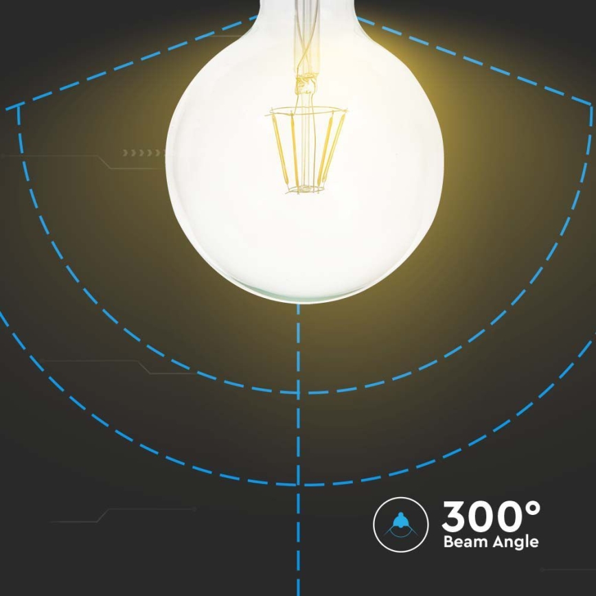 LED Крушка FILAMENT G125 E27/12W/230V 6500K