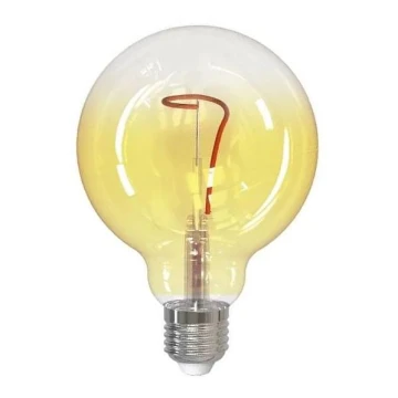 LED Крушка FILAMENT SHAPE G95 E27/4W/230V 1800K жълт