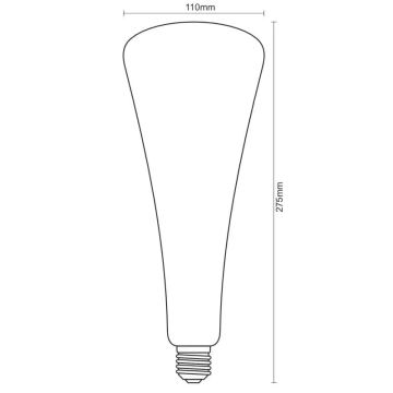 LED Крушка FILAMENT SHAPE T110 E27/5W/230V 1800K син